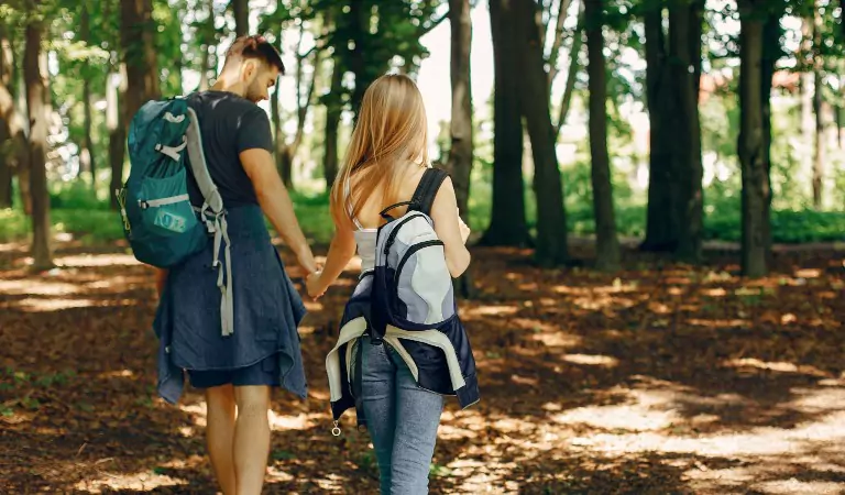 couple during a jungle trek