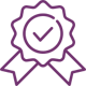 Purple Bond Back Guarantee Icon