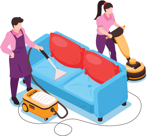 Two people conducting bond cleaning in Melbourne
