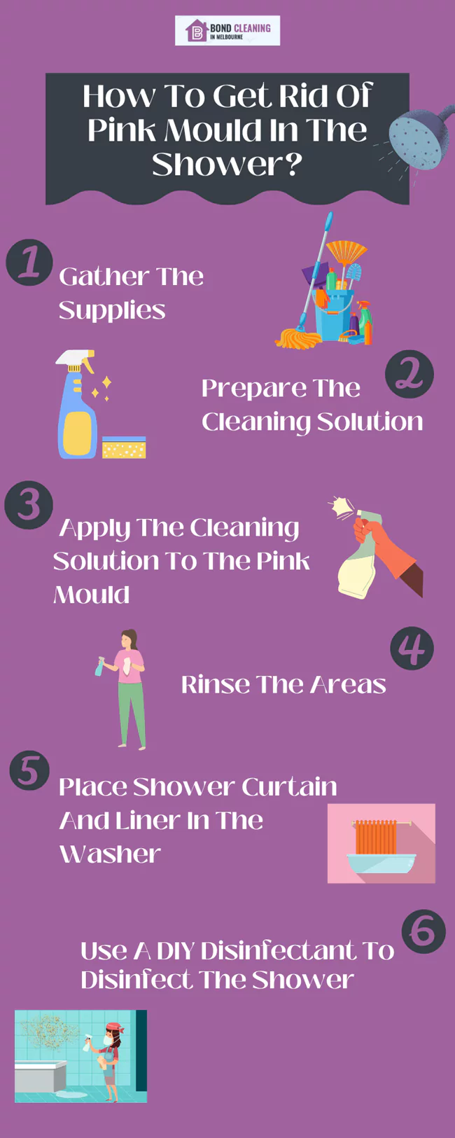 removing pink mould in the shower