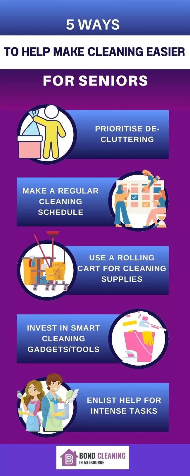 most efficient ways to help make cleaning easy for seniors