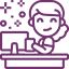 Icon of a Lady Cleaning the Computer