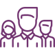 Icon for three people standing in a row