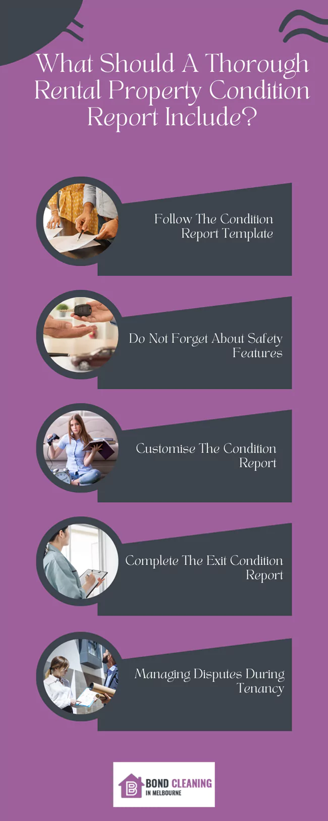 Things that should be included in a rental property condition report